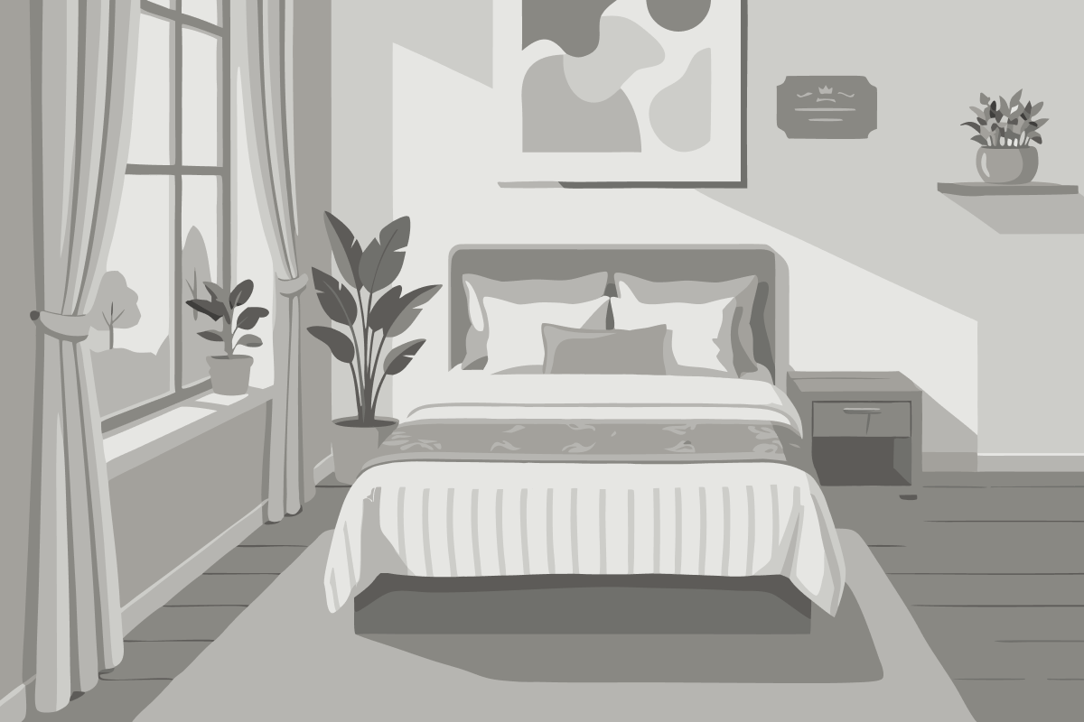 Kamar Standard Double atau Twin dengan Balkon